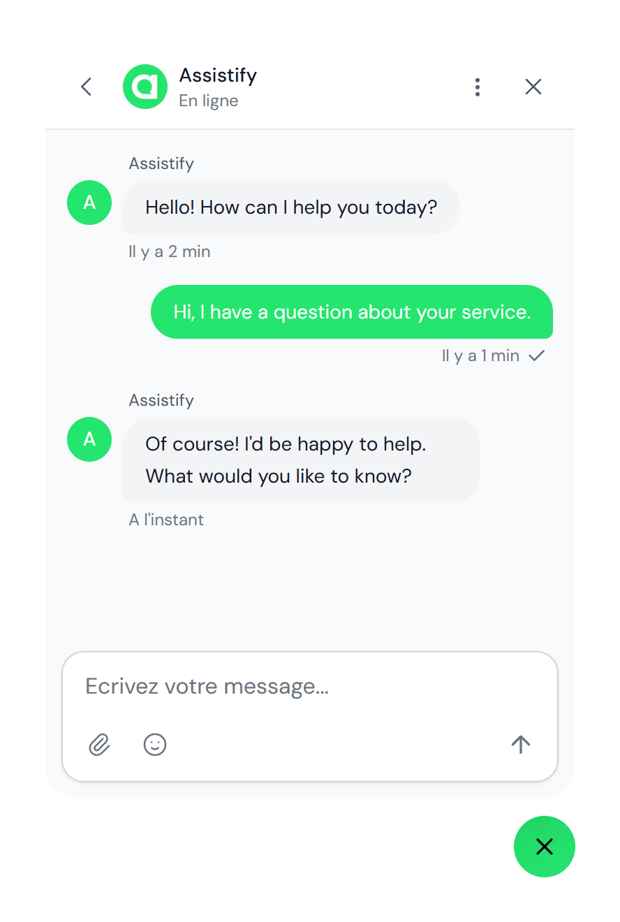 Assistify Chat Widget